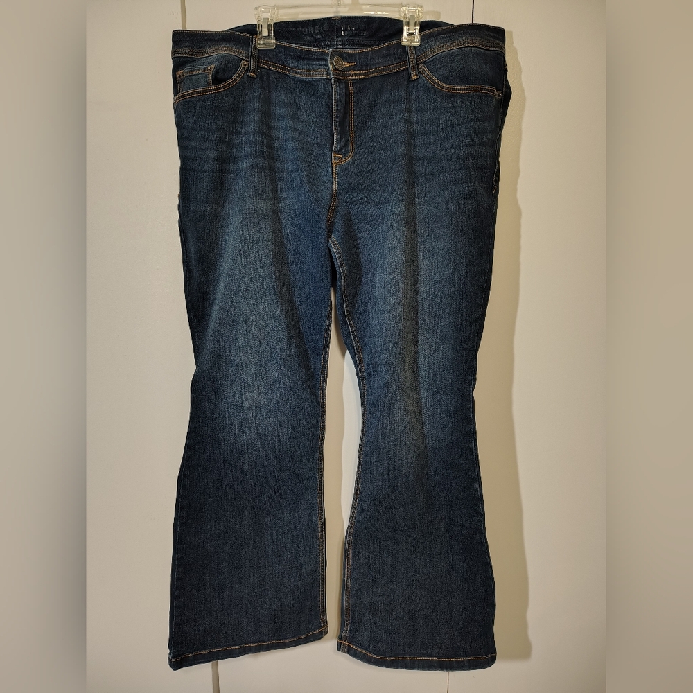 Torrid Dark Blue Flare Jeans